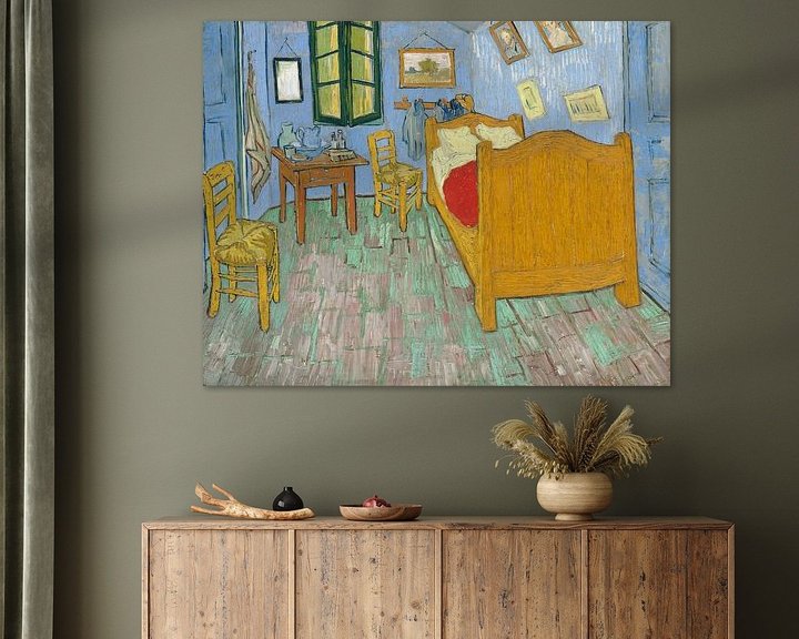 Vincent van Gogh. De slaapkamer, 1888 op canvas, behang, poster en meer